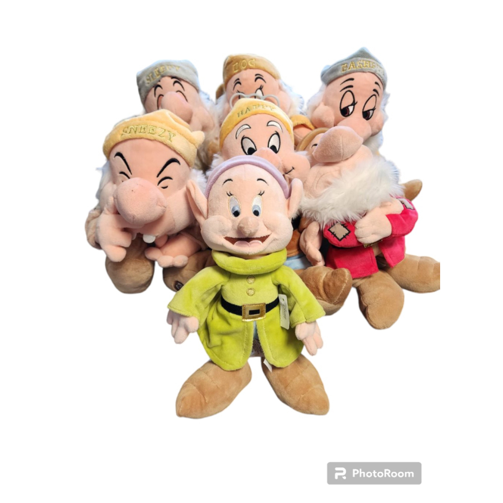 Disney Seven Dwarfs Plush Toys Approximately 15" Tall